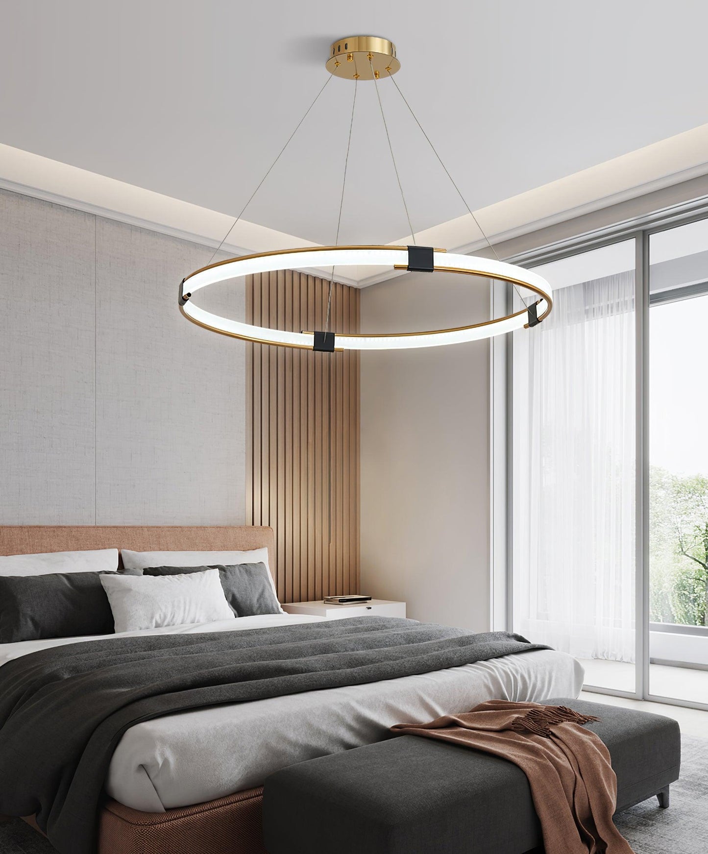 Gold Ring Chandelier - YIOSI