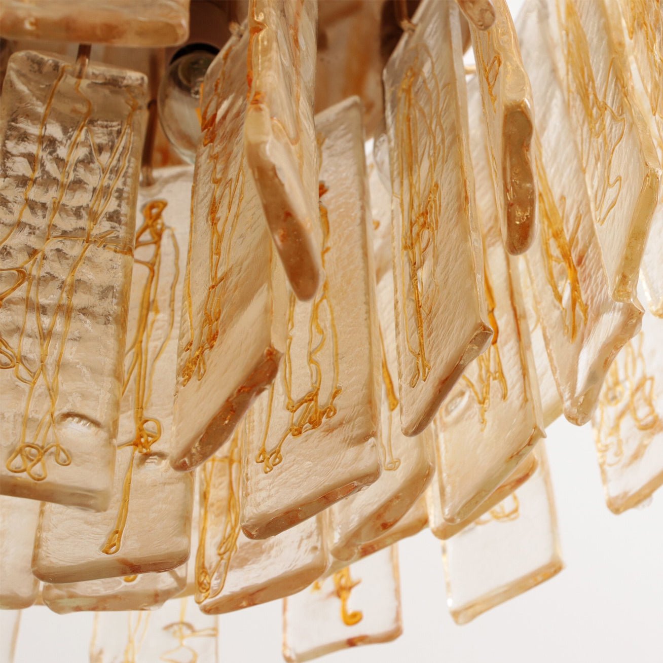 Golden Amber Murano Glass Chandelier - YIOSI