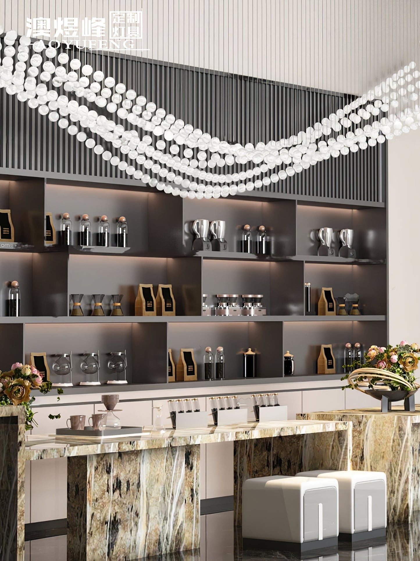 Pearl Necklace Balls Chandelier - YIOSI