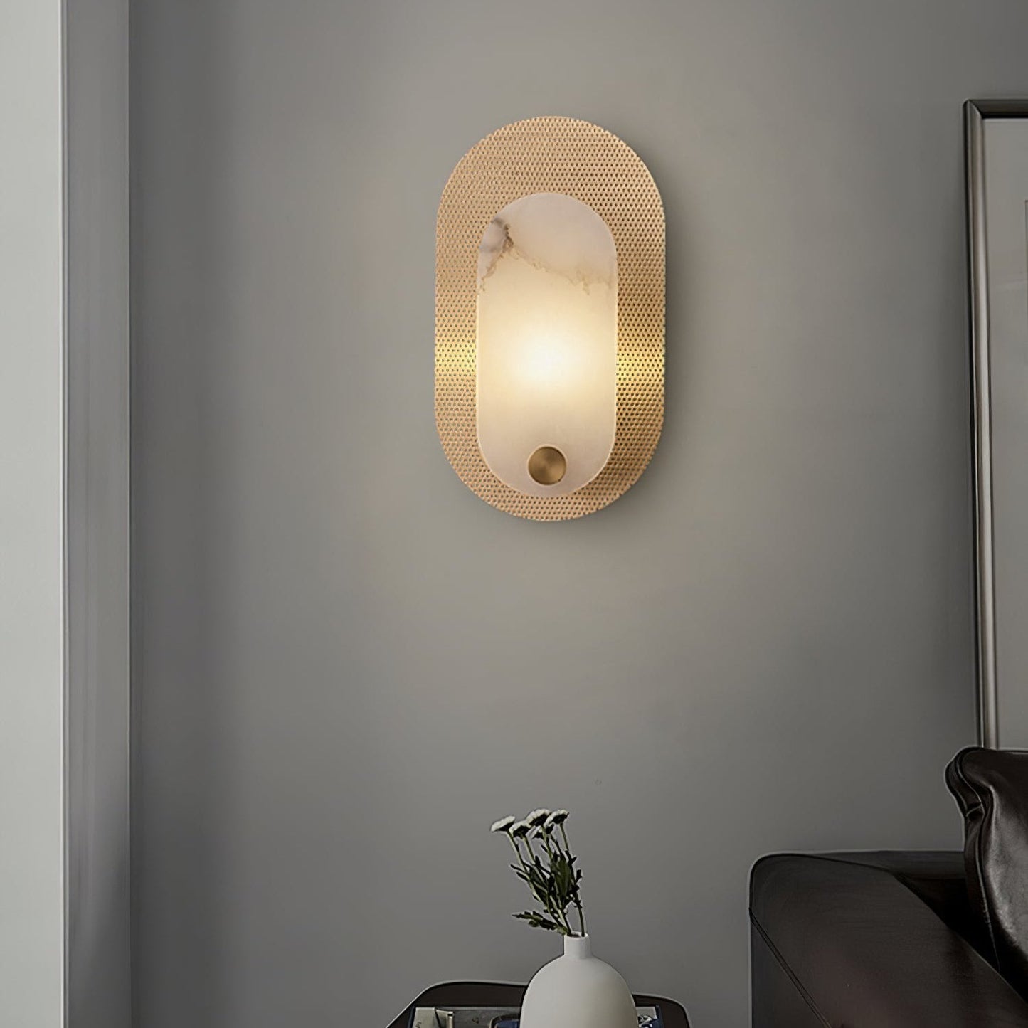 Harlan Alabaster Wall Light - YIOSI