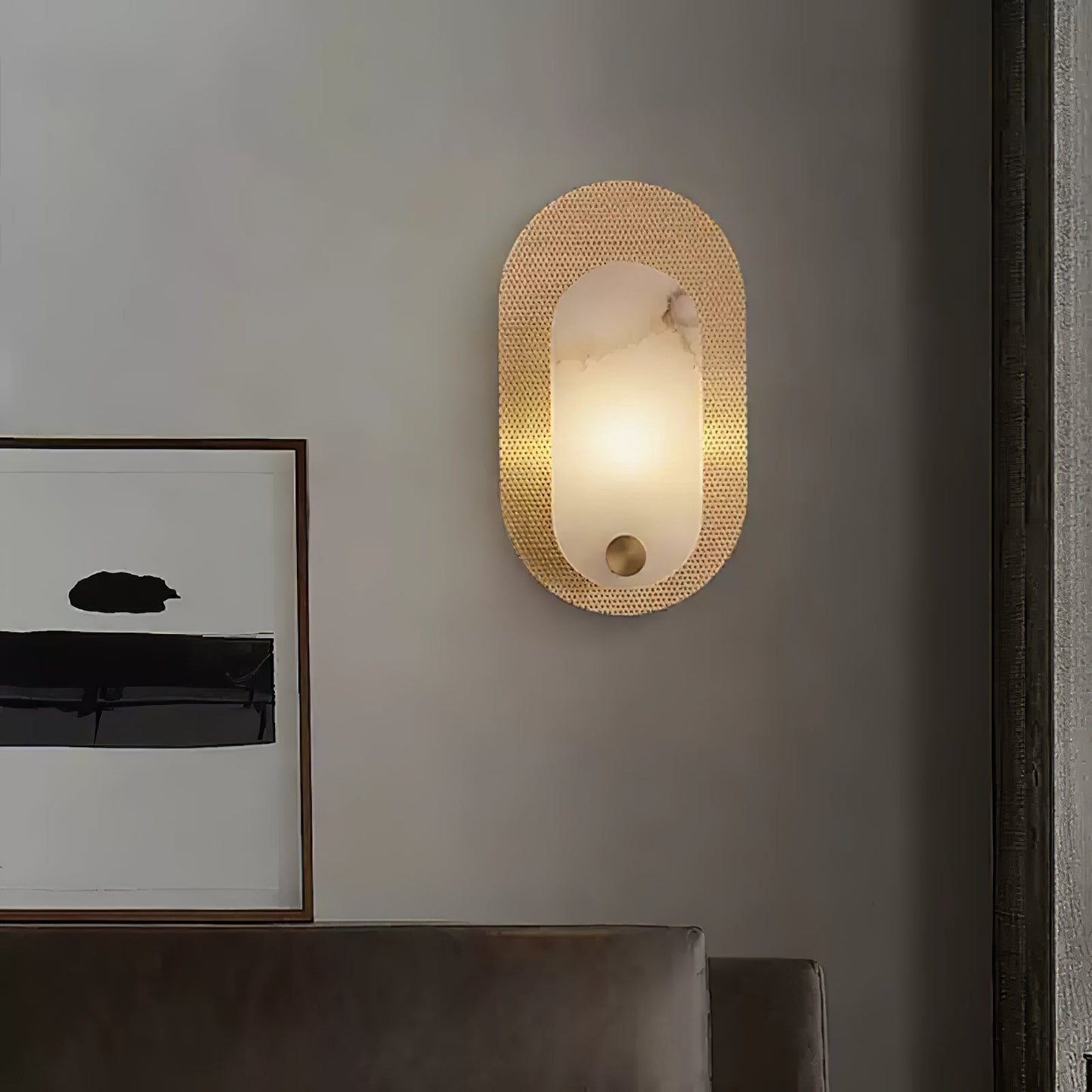 Harlan Alabaster Wall Light - YIOSI