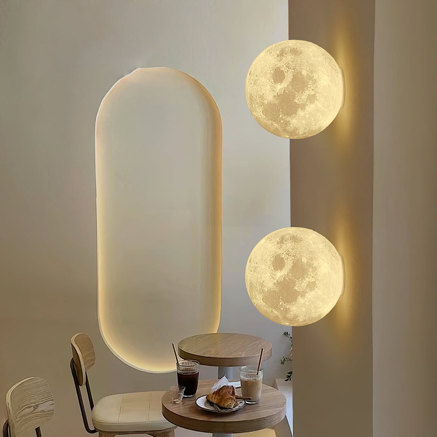 Vakkerlight Hemisphere Moon Wall Lamp – 3D Lunar Light for Home Décor