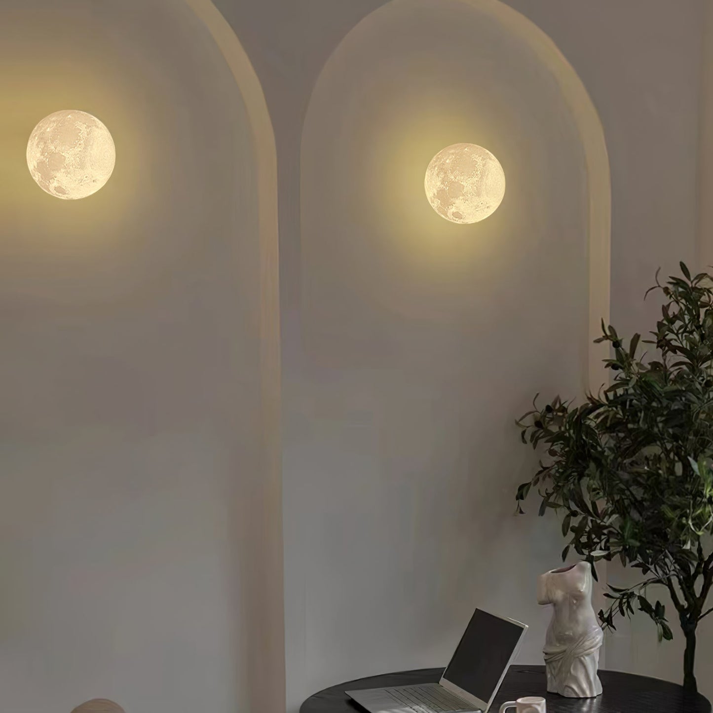 Vakkerlight Hemisphere Moon Wall Lamp – 3D Lunar Light for Home Décor