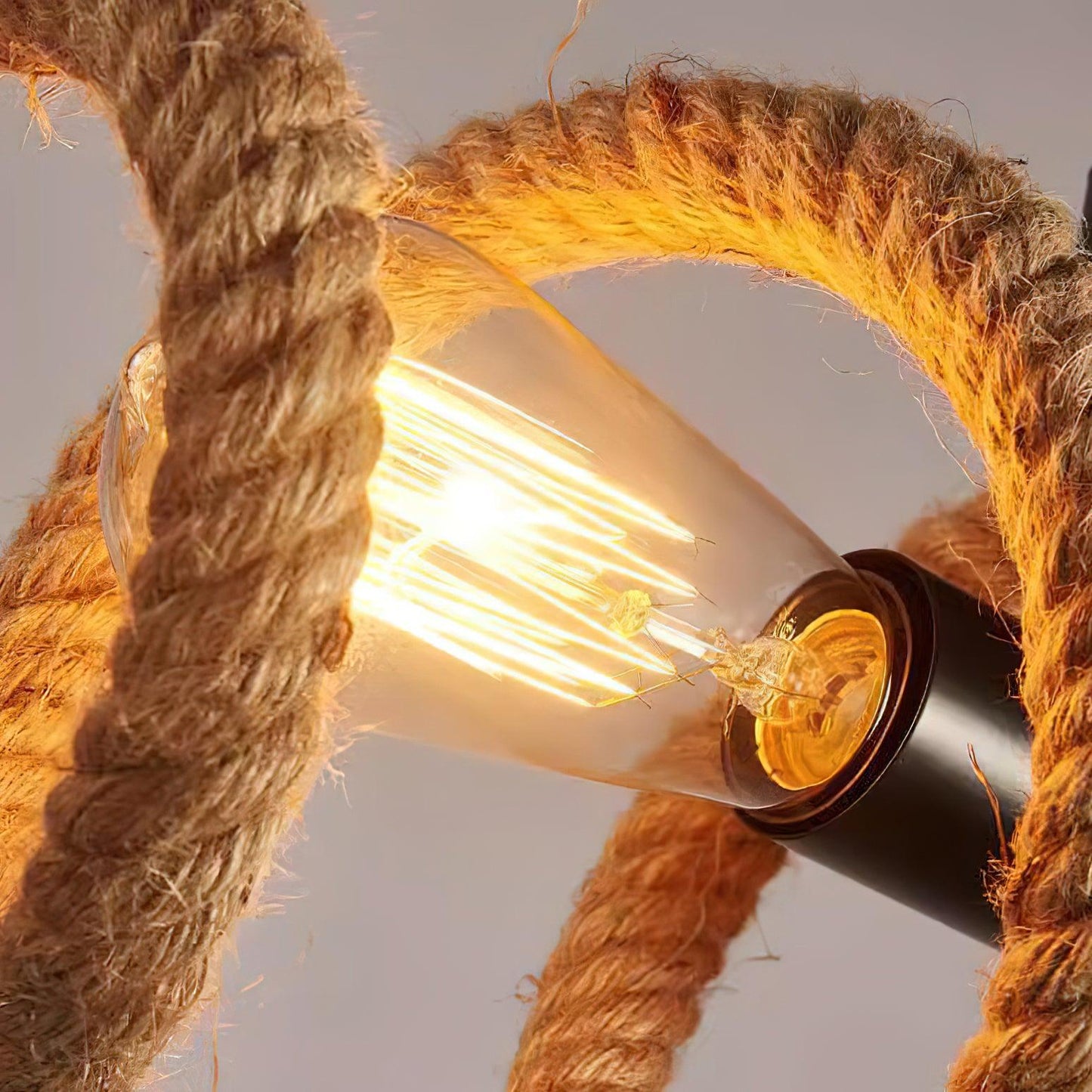 Hemp Rope Industrial Spiral Chandelier - YIOSI