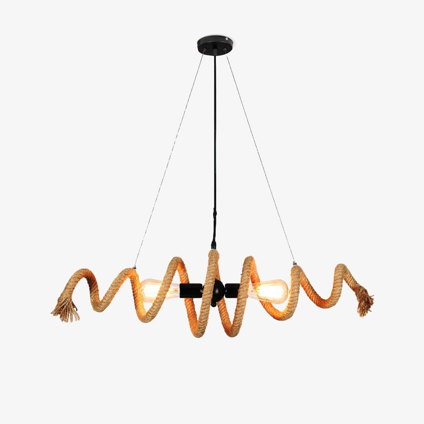 Hemp Rope Industrial Spiral Chandelier - YIOSI