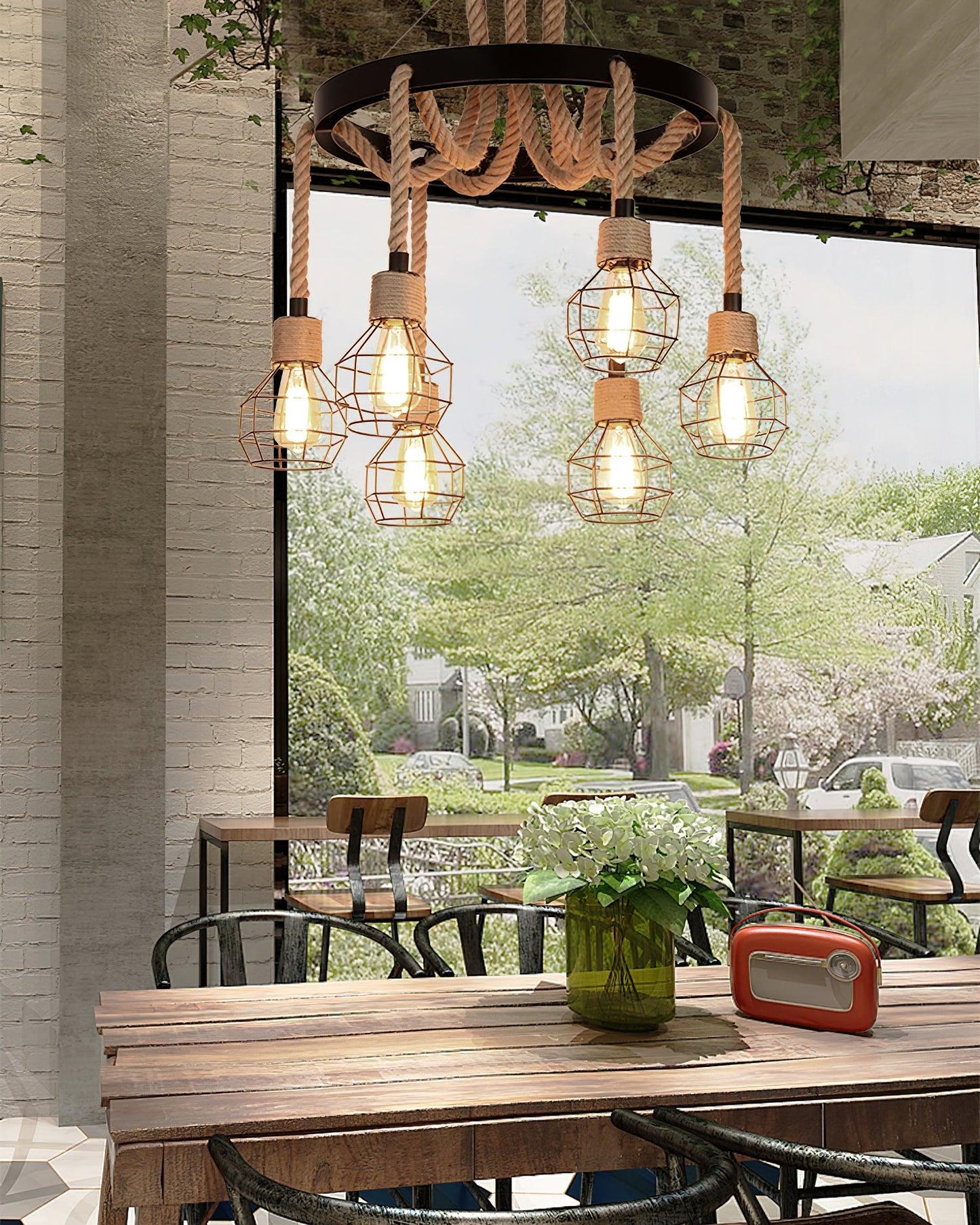 Hemp Rope Industrial Starfall Chandelier - YIOSI