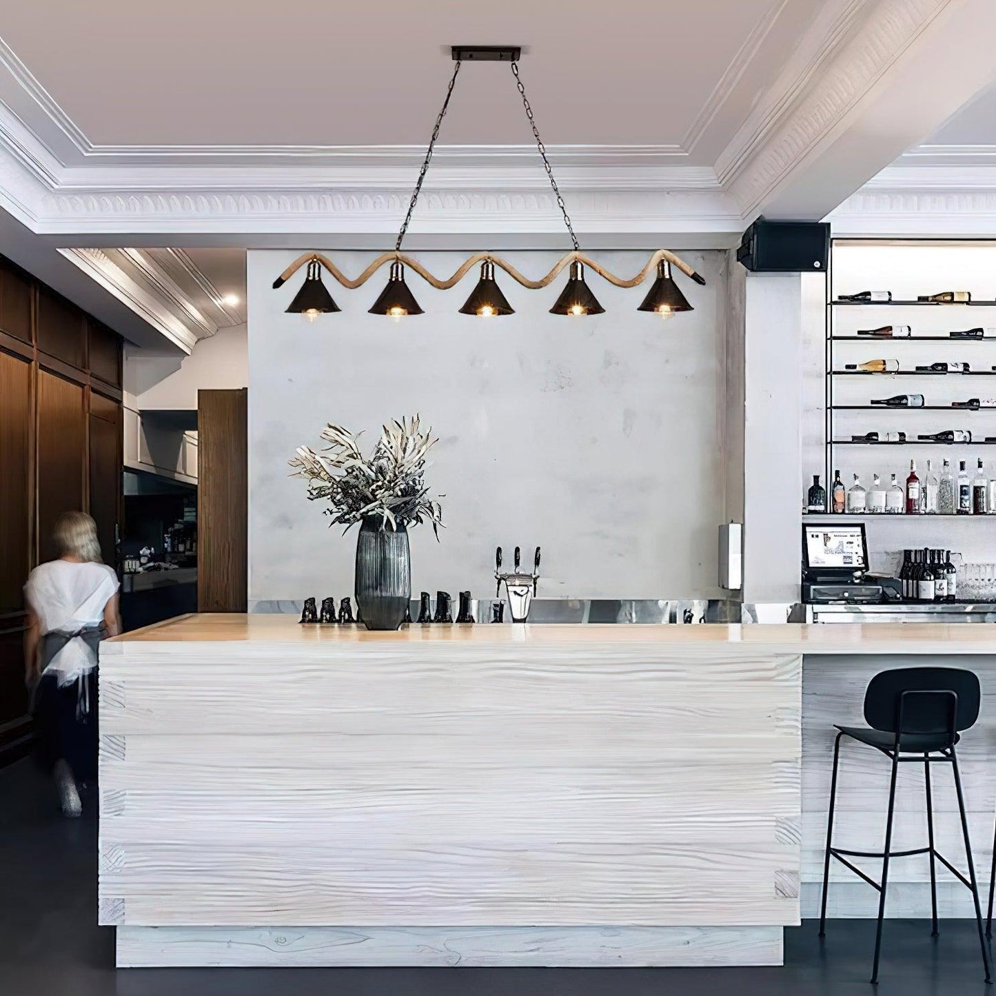 Hemp Rope Industrial Wave Chandelier - YIOSI