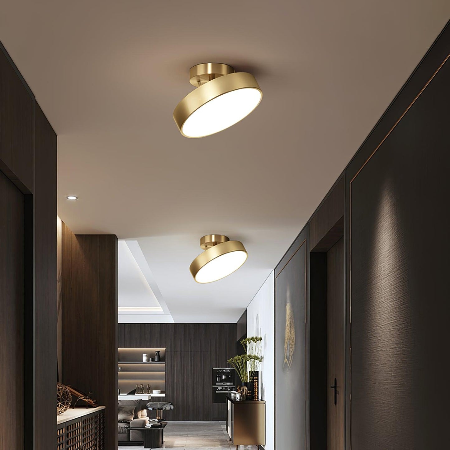 Vakkerlight Hero Brass Rotating Ceiling Lamp Warm Light