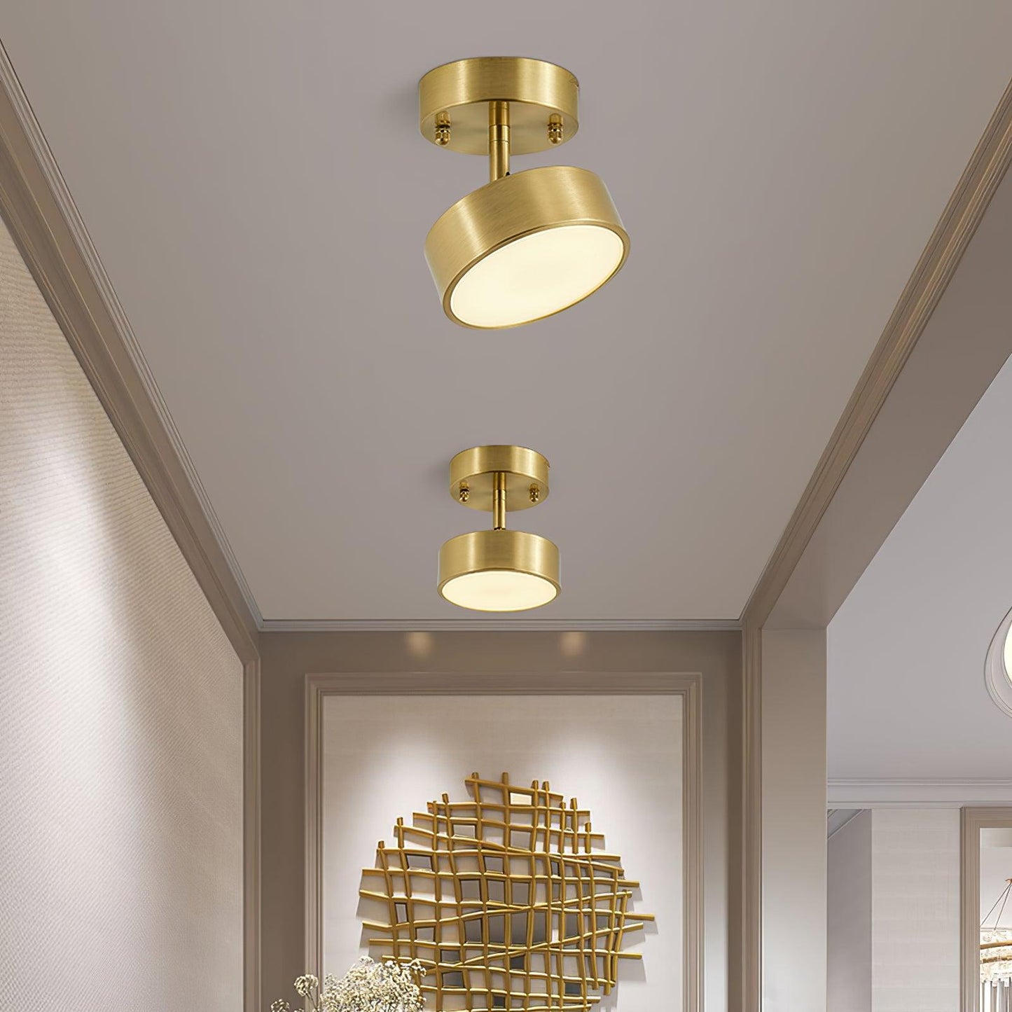 Vakkerlight Hero Brass Rotating Ceiling Lamp Warm Light