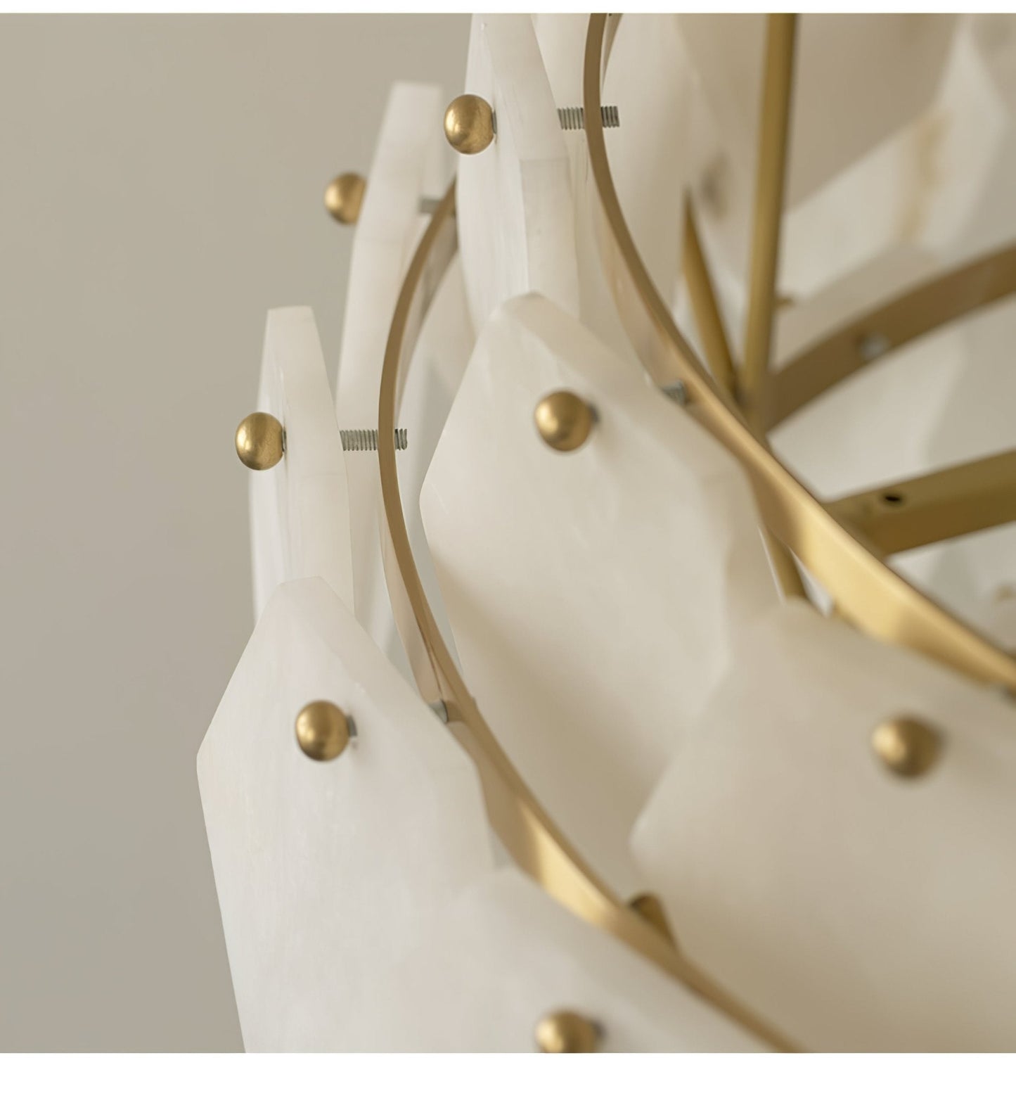 Vakkerlight Hexa Cloud Gold & White Alabaster Pendant Light – 23.6
