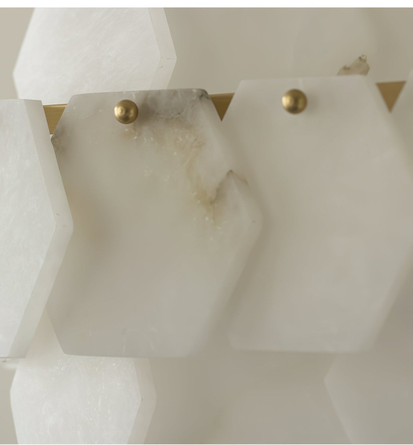 Vakkerlight Hexa Cloud Gold & White Alabaster Pendant Light – 23.6
