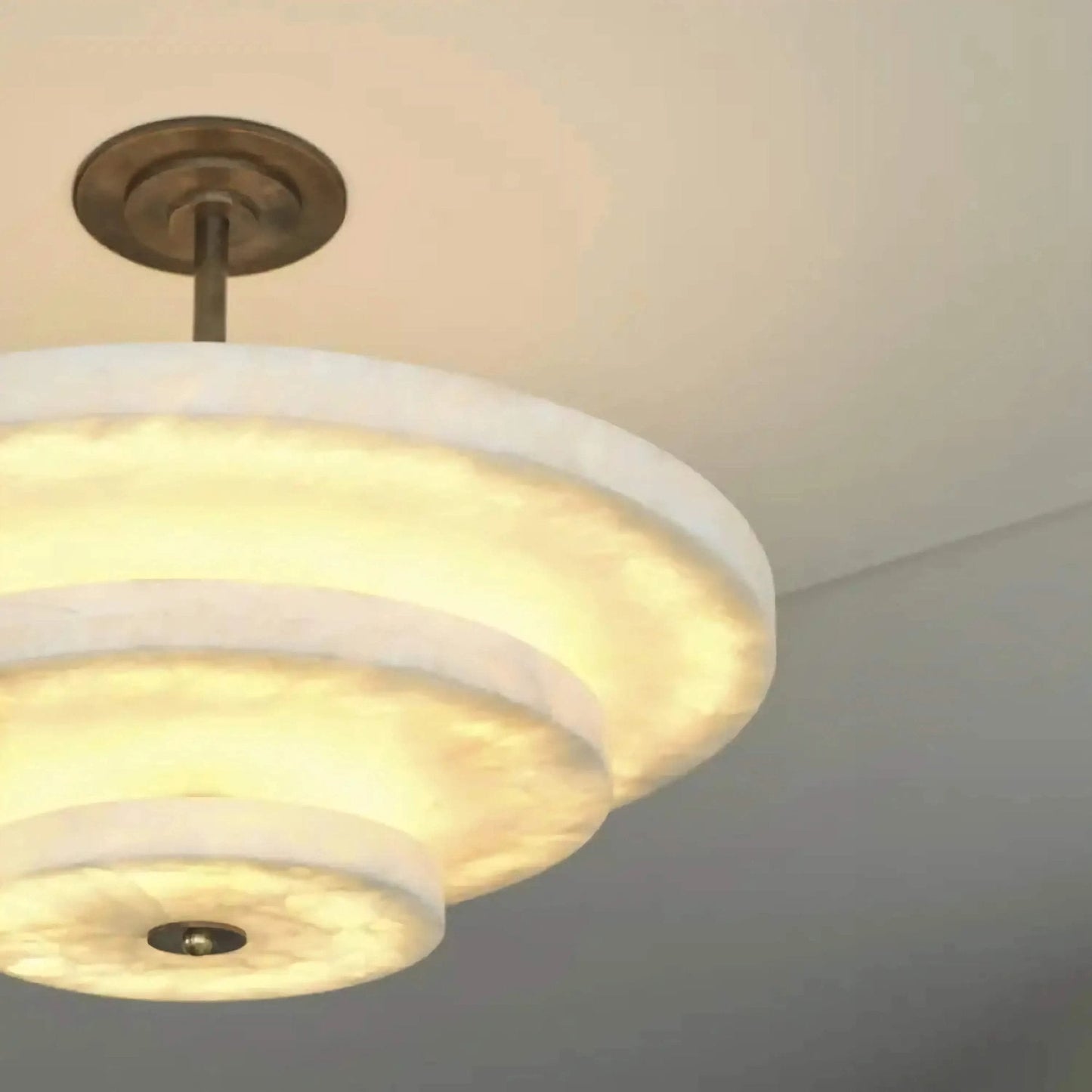 Ice Queen Alabaster Bronze & White LED Chandelier – Elegant 33‑Inch