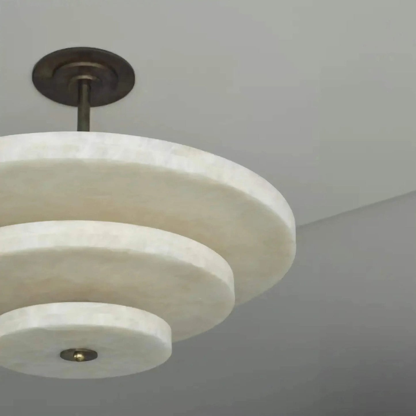 Ice Queen Alabaster Bronze & White LED Chandelier – Elegant 33‑Inch