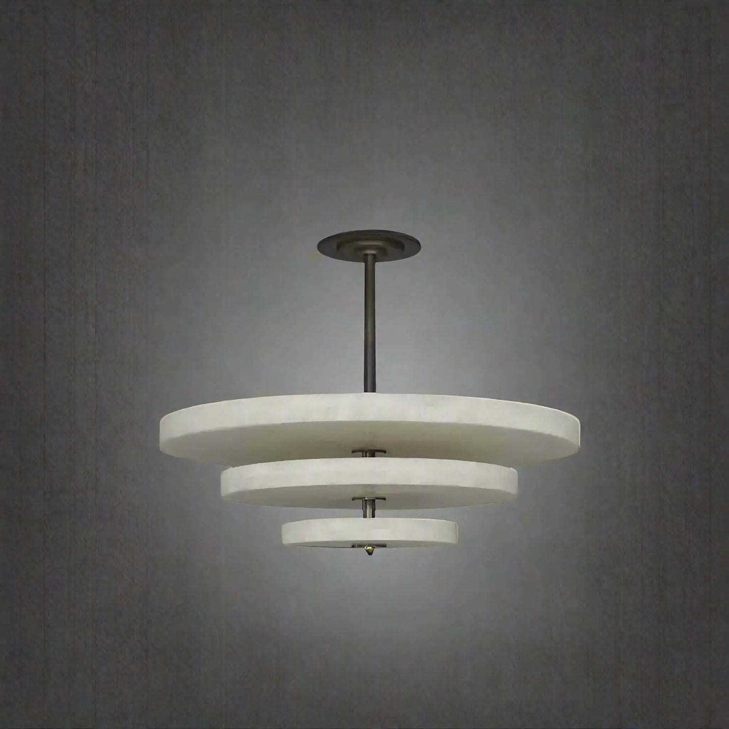 Ice Queen Alabaster Bronze & White LED Chandelier – Elegant 33‑Inch