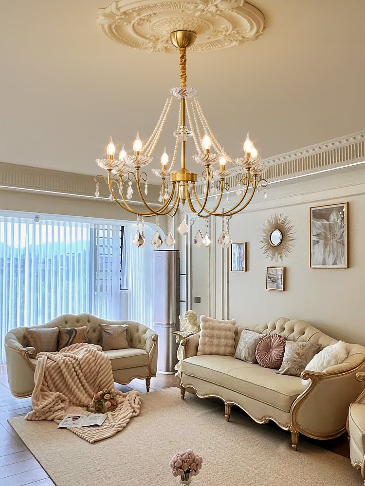 Imperial Pearl Crystal Chandelier - YIOSI