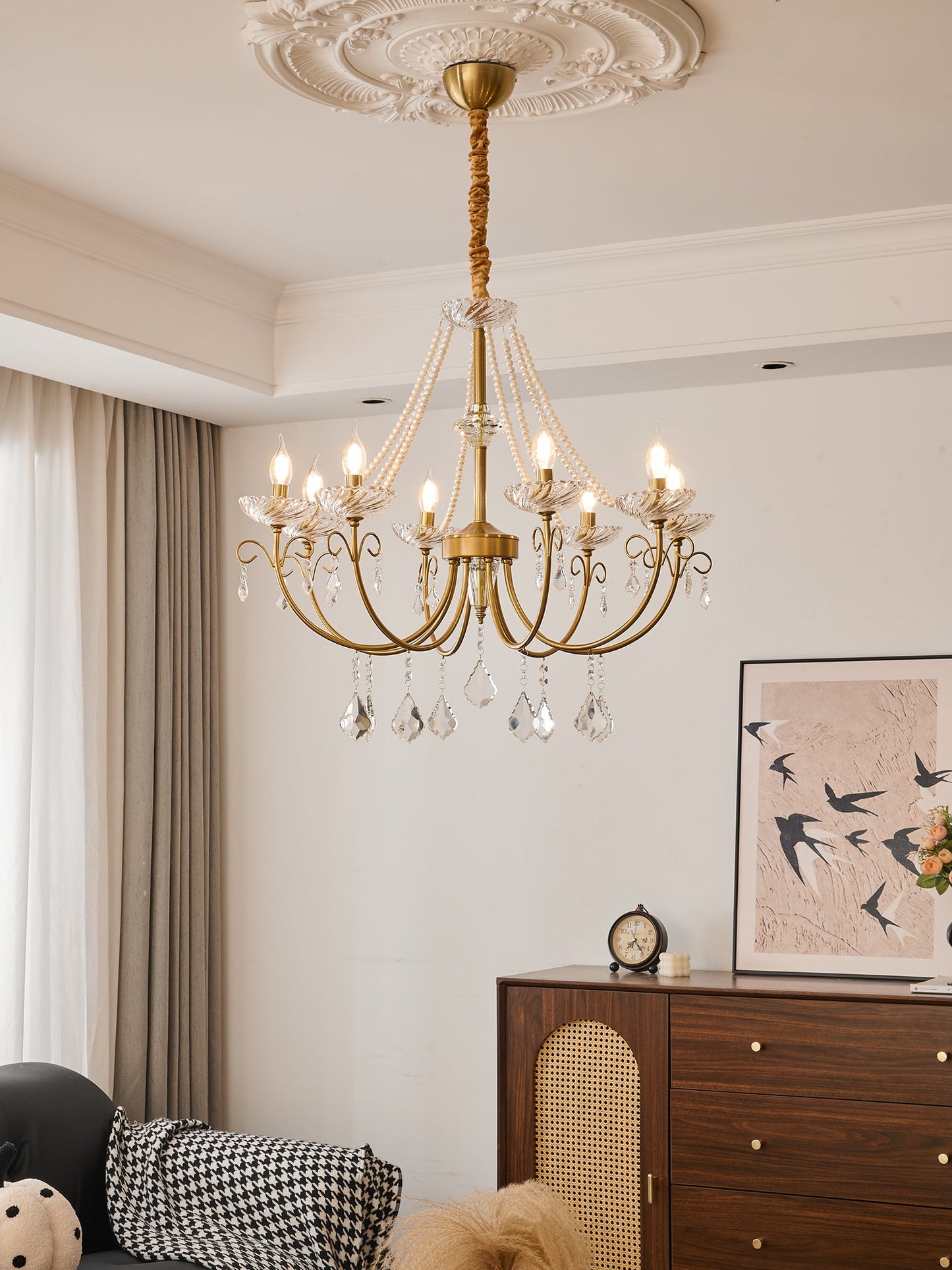 Imperial Pearl Crystal Chandelier - YIOSI