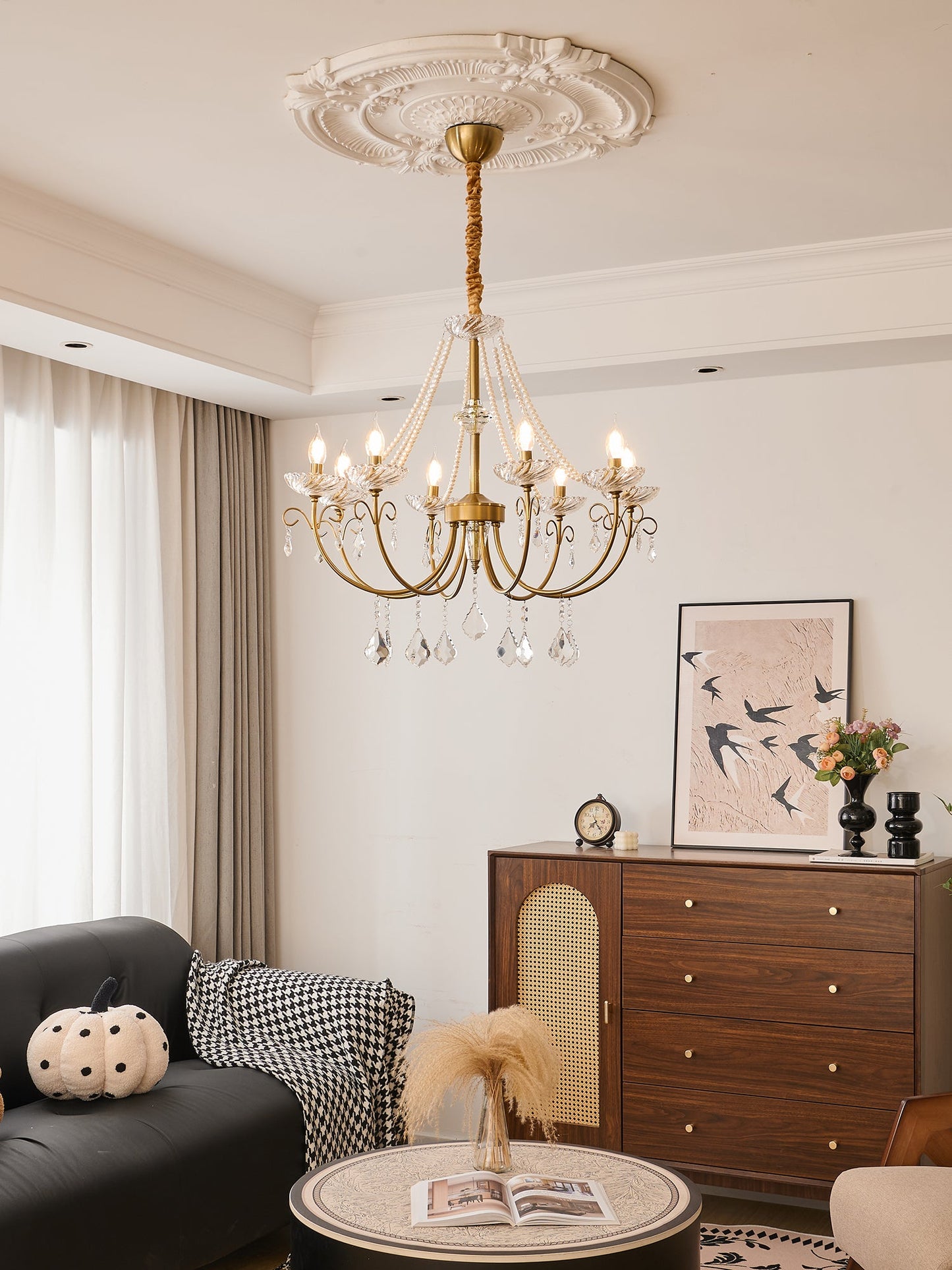 Imperial Pearl Crystal Chandelier - YIOSI