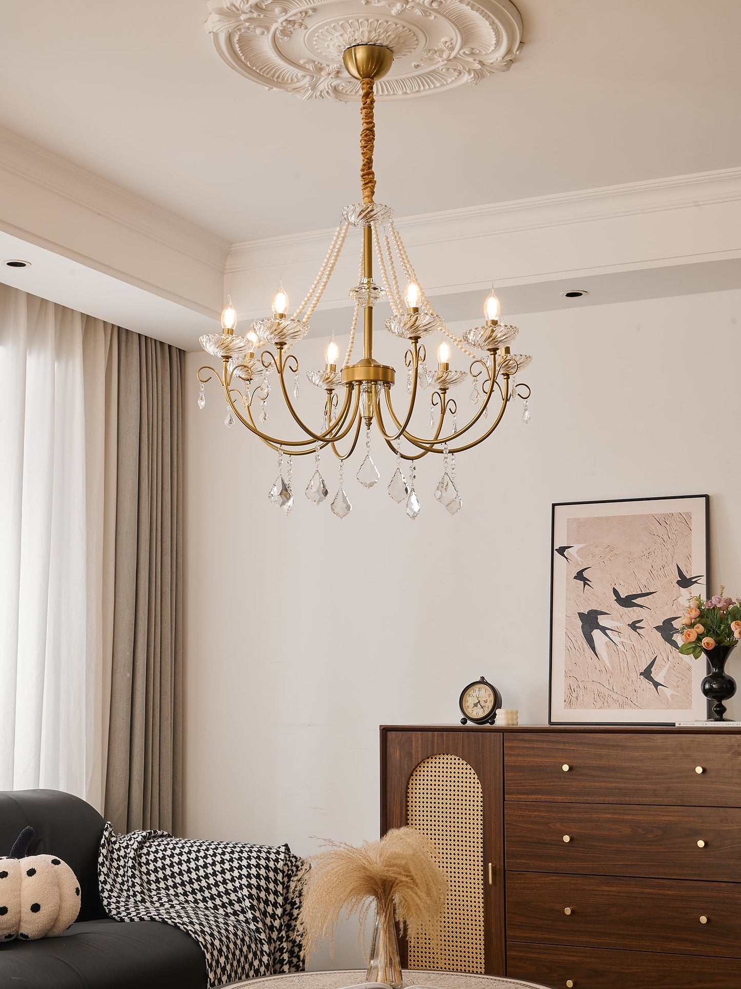 Imperial Pearl Crystal Chandelier - YIOSI