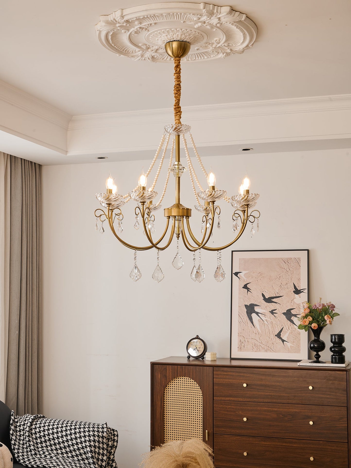 Imperial Pearl Crystal Chandelier - YIOSI