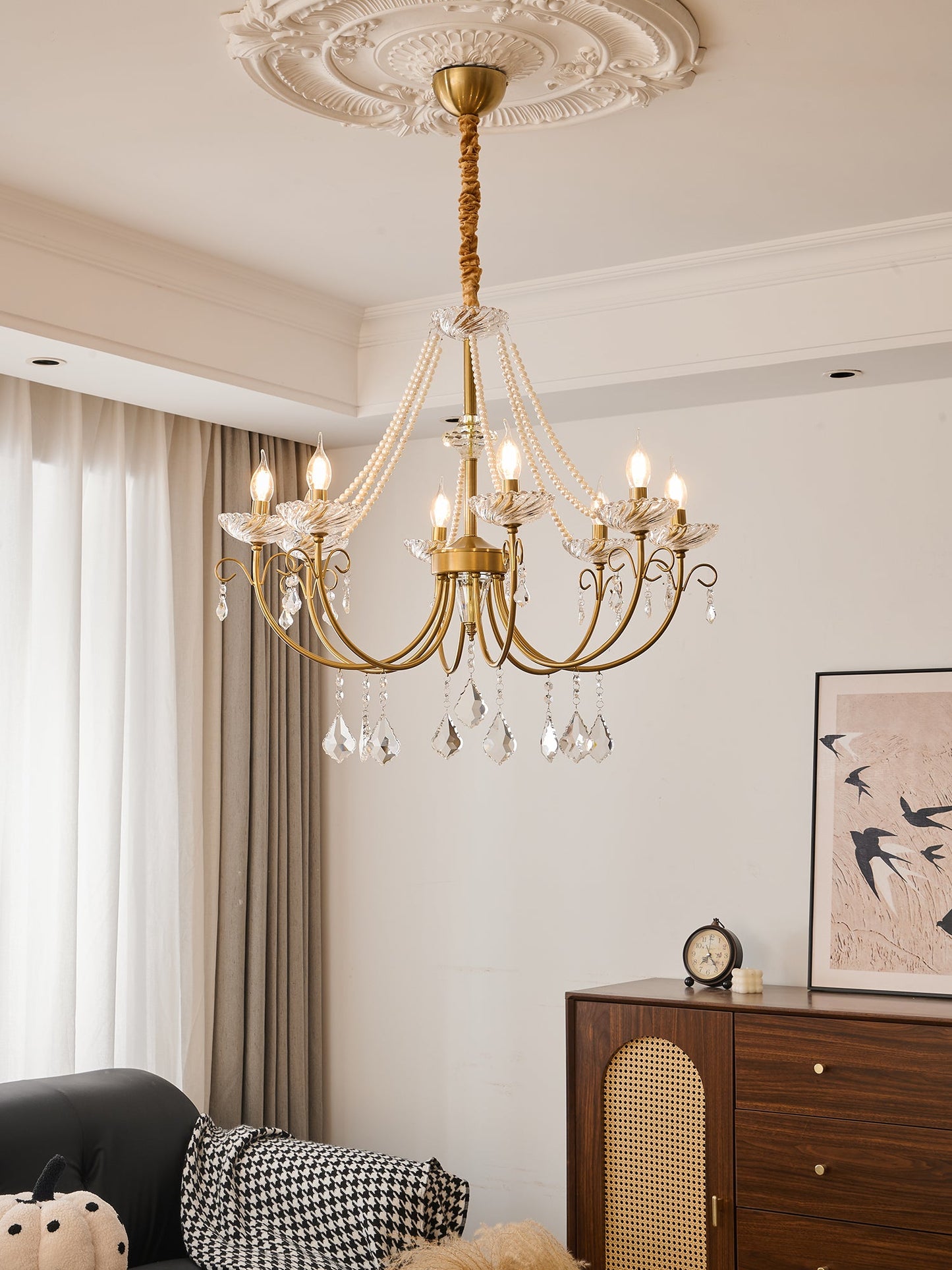 Imperial Pearl Crystal Chandelier - YIOSI