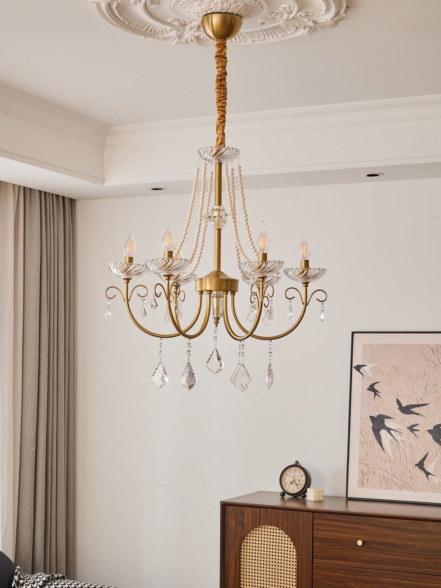 Imperial Pearl Crystal Chandelier - YIOSI