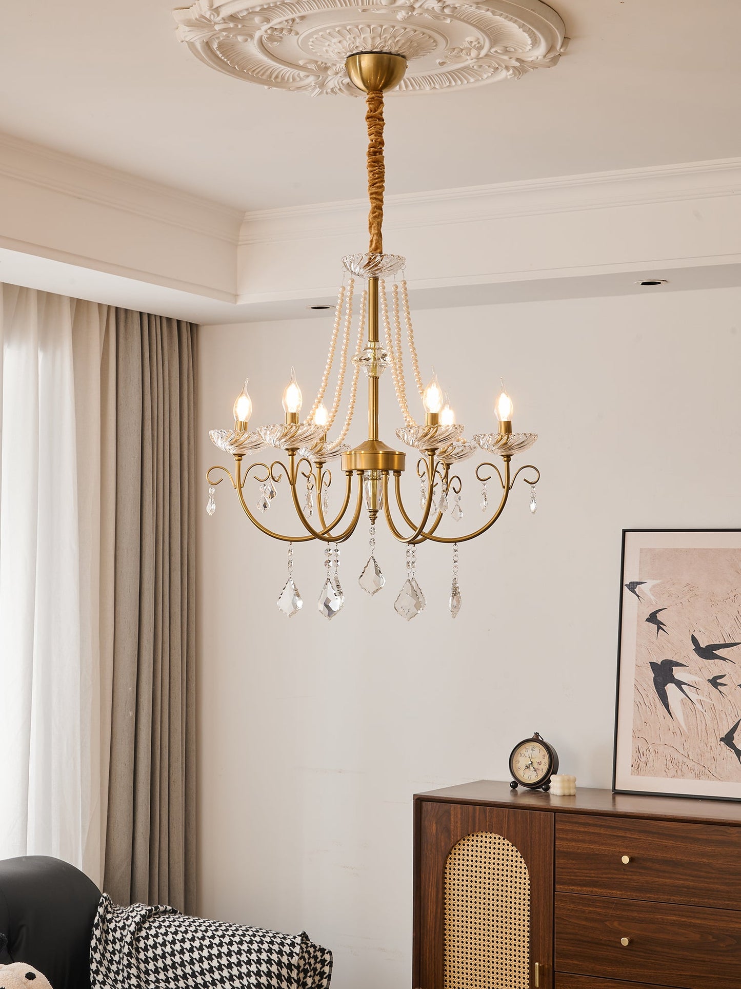 Imperial Pearl Crystal Chandelier - YIOSI