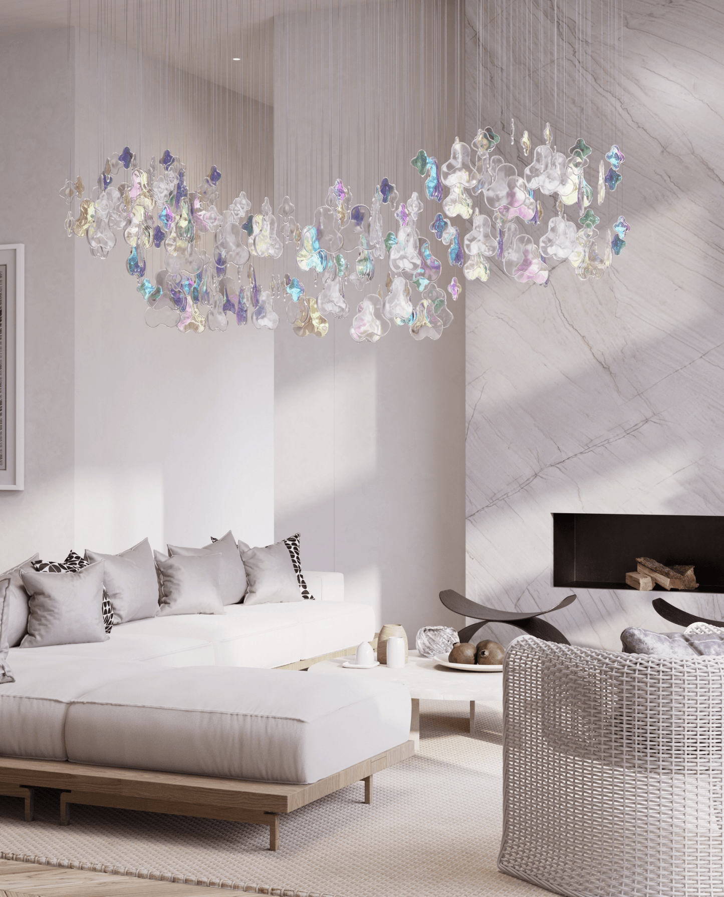 Iris Iridescent Blossom Chandelier - YIOSI