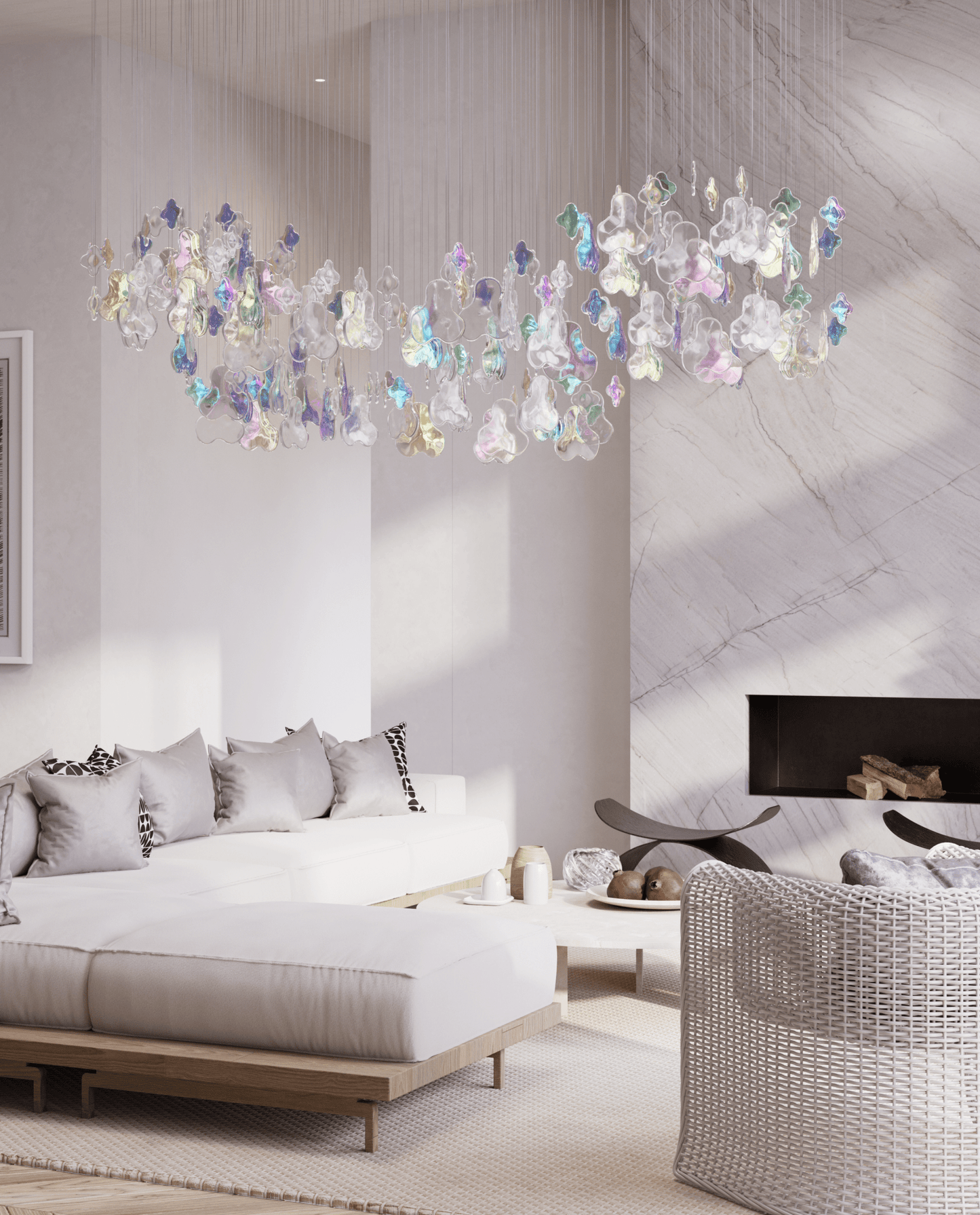Iris Iridescent Blossom Chandelier - YIOSI