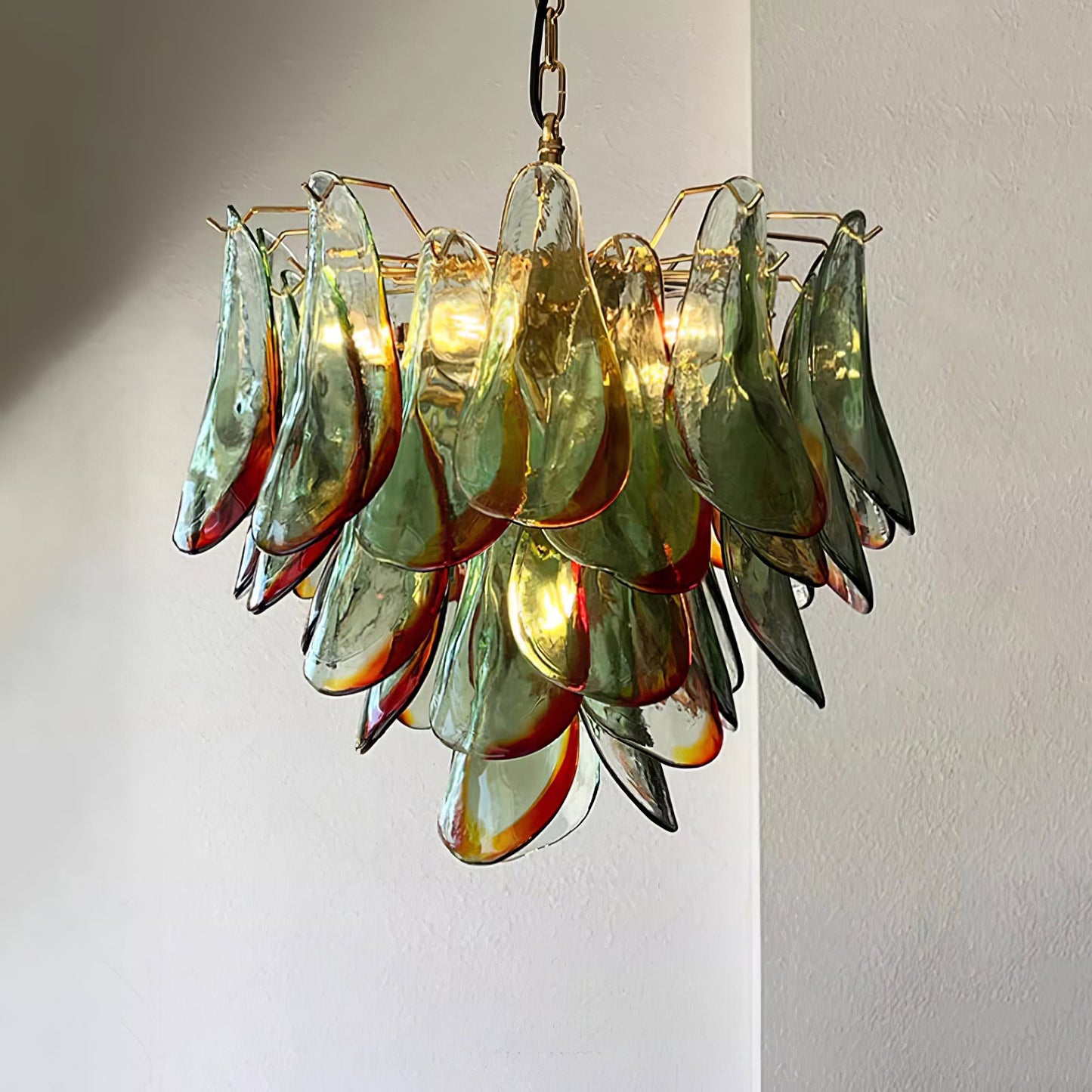 Emerald Flame Murano Glass Chandelier - YIOSI