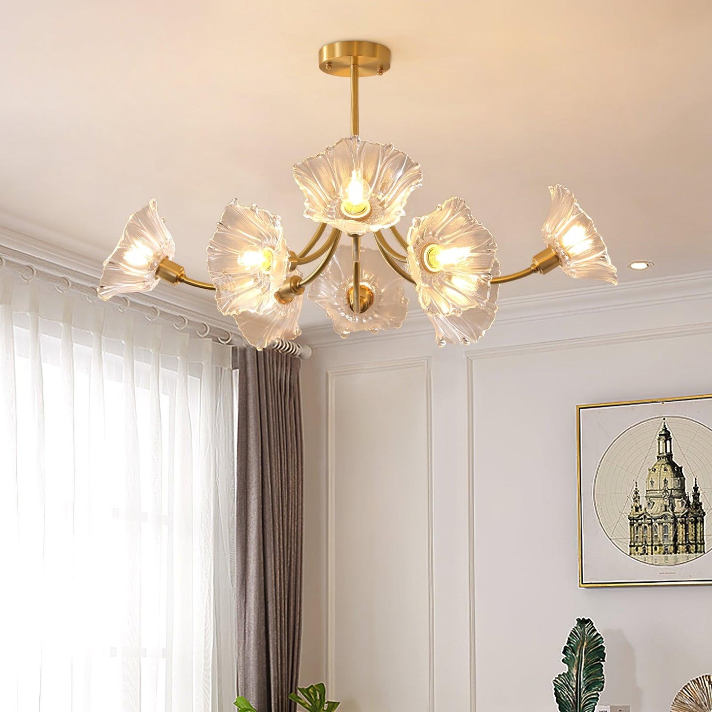 Kalin Flower Glass Chandelier - YIOSI