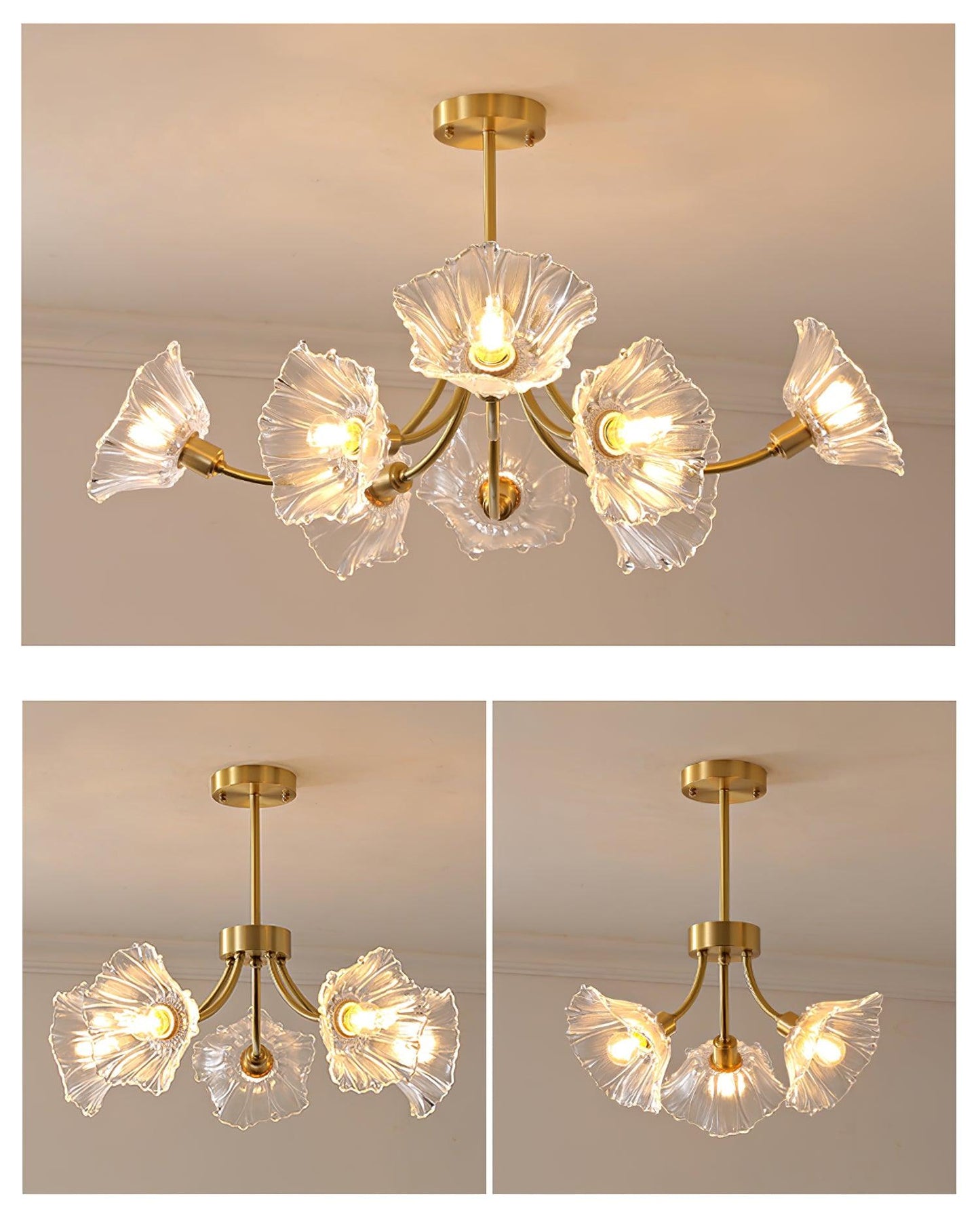 Kalin Flower Glass Chandelier - YIOSI