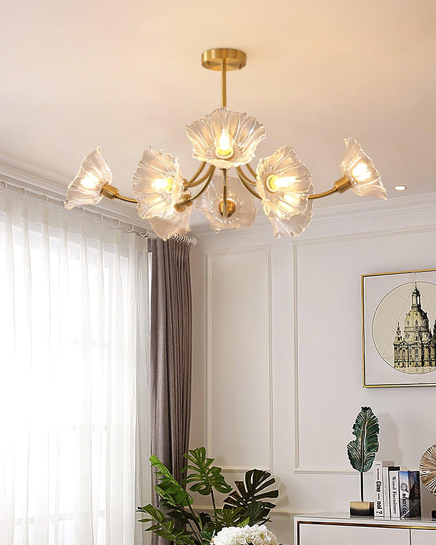 Kalin Flower Glass Chandelier - YIOSI