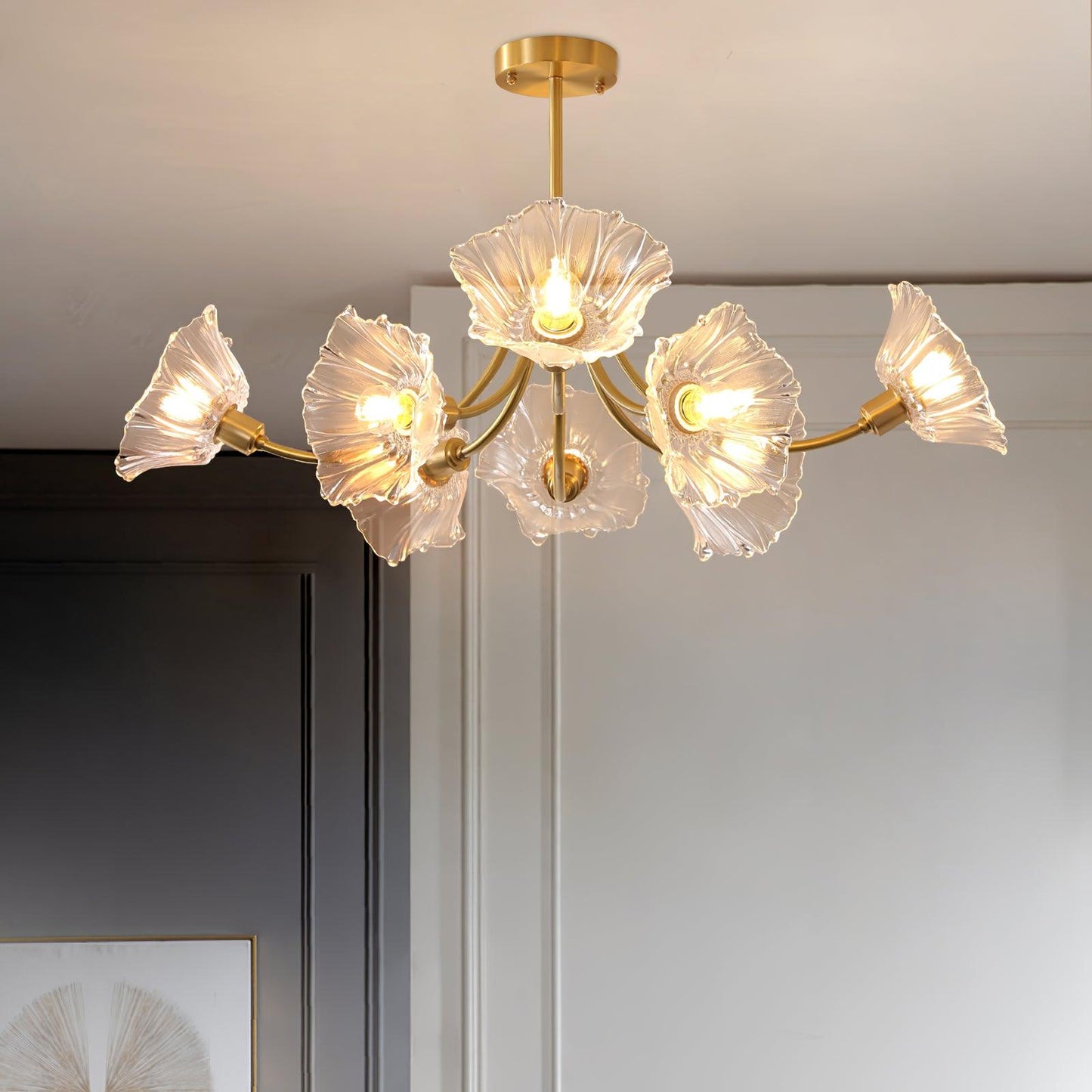 Kalin Flower Glass Chandelier - YIOSI