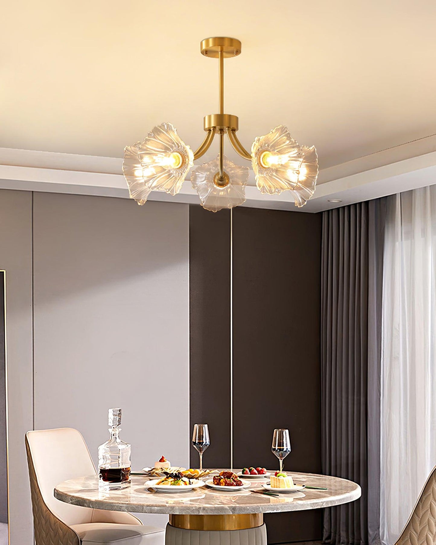 Kalin Flower Glass Chandelier - YIOSI