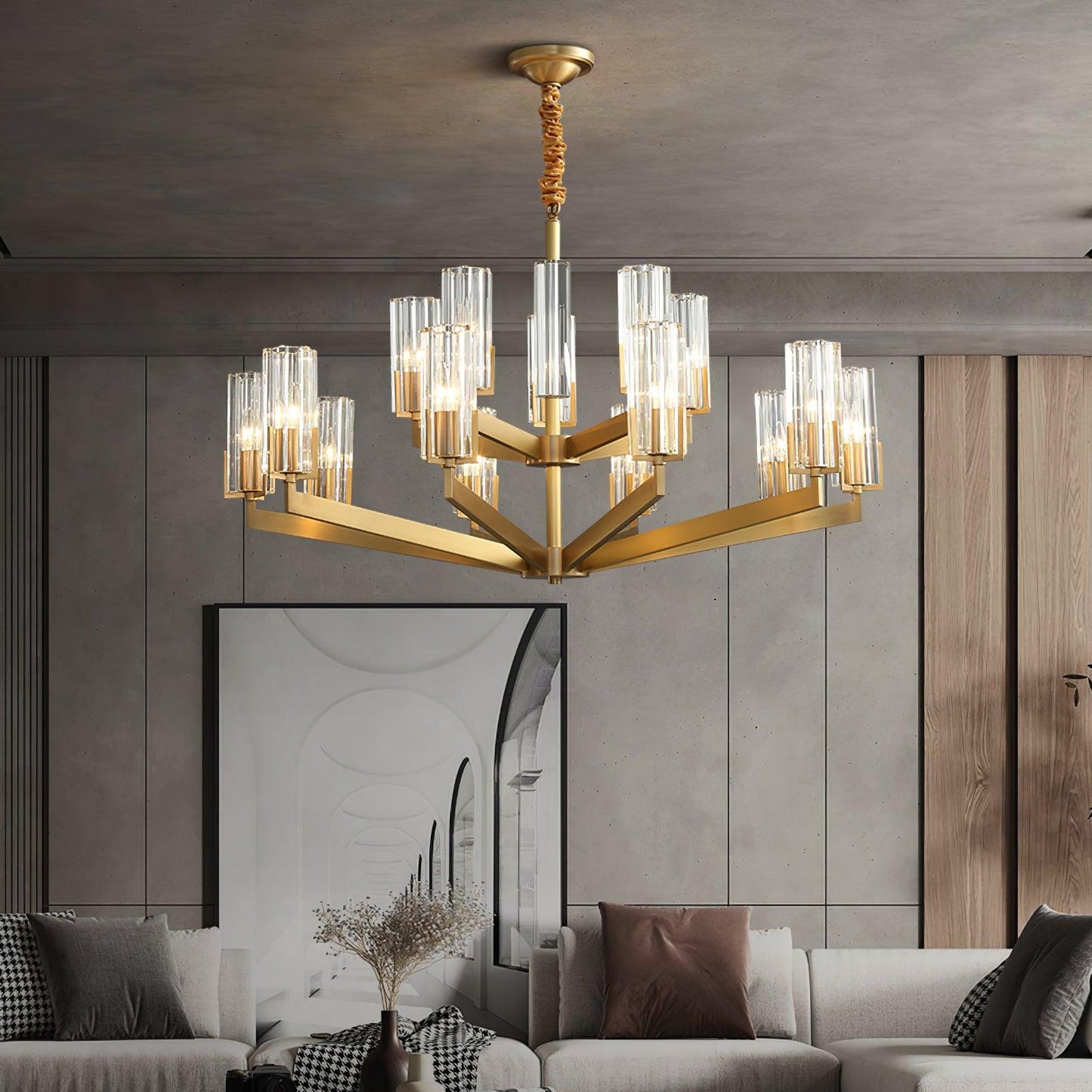 Kayla Brass Chandelier - YIOSI