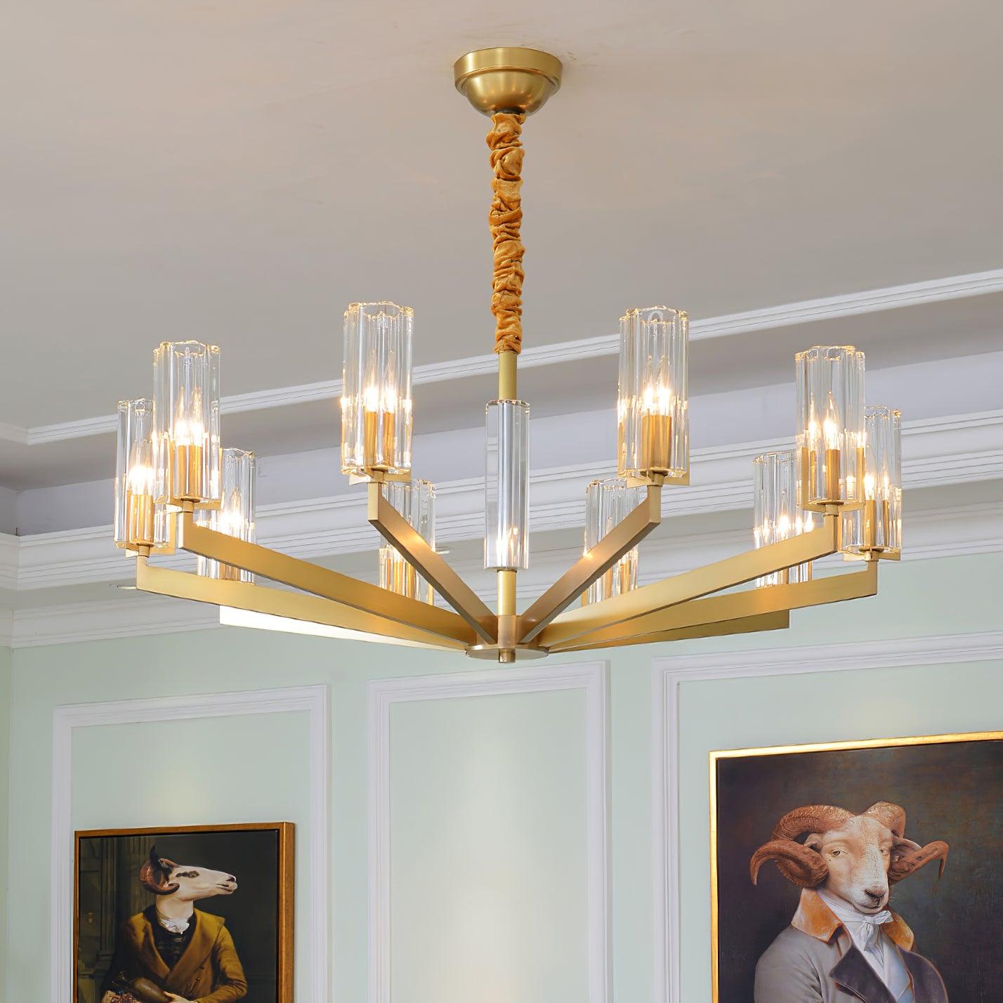 Kayla Brass Chandelier - YIOSI