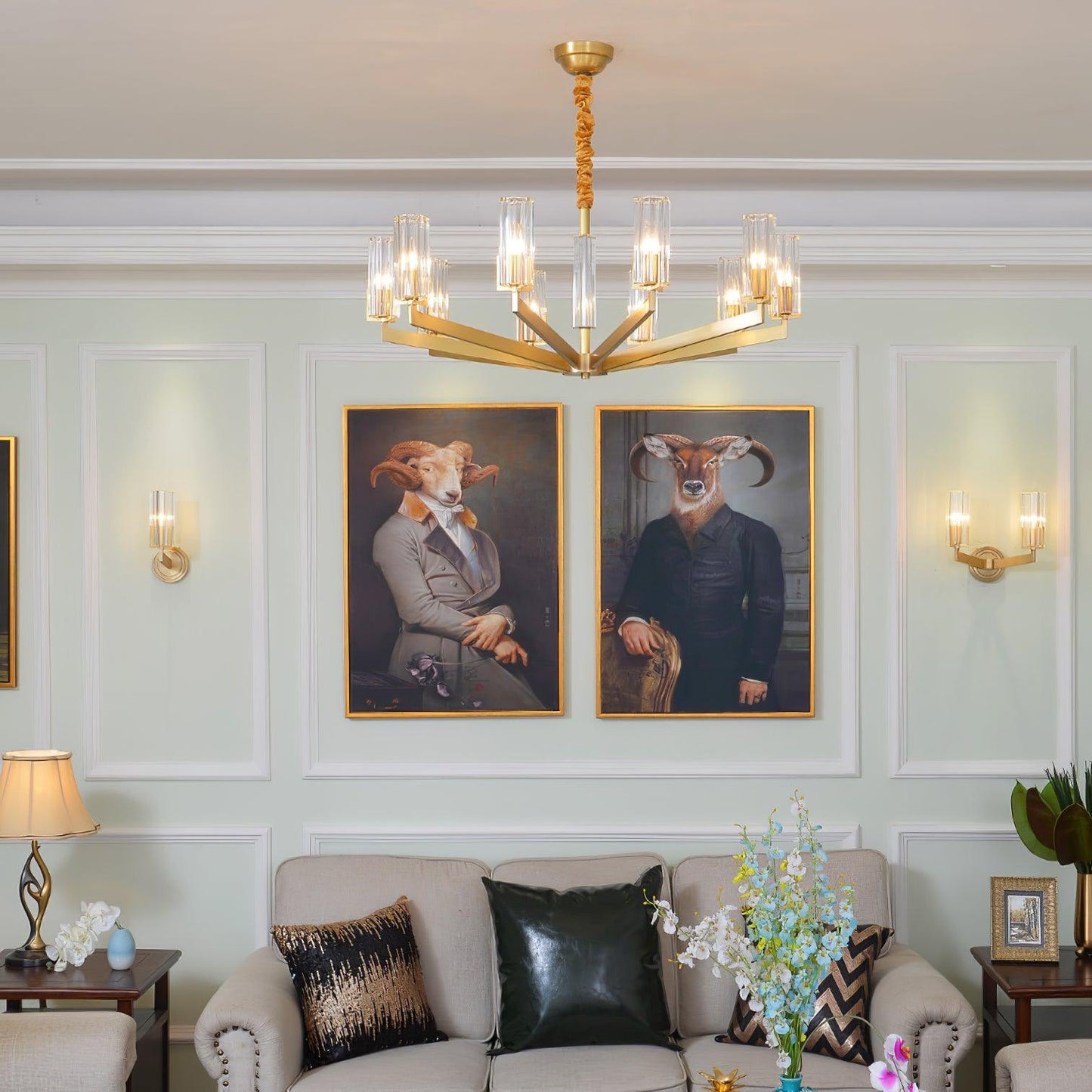 Kayla Brass Chandelier - YIOSI