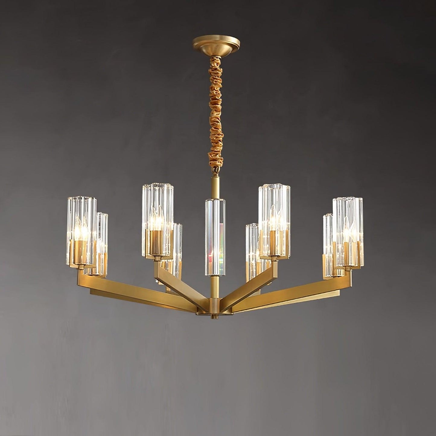 Kayla Brass Chandelier - YIOSI
