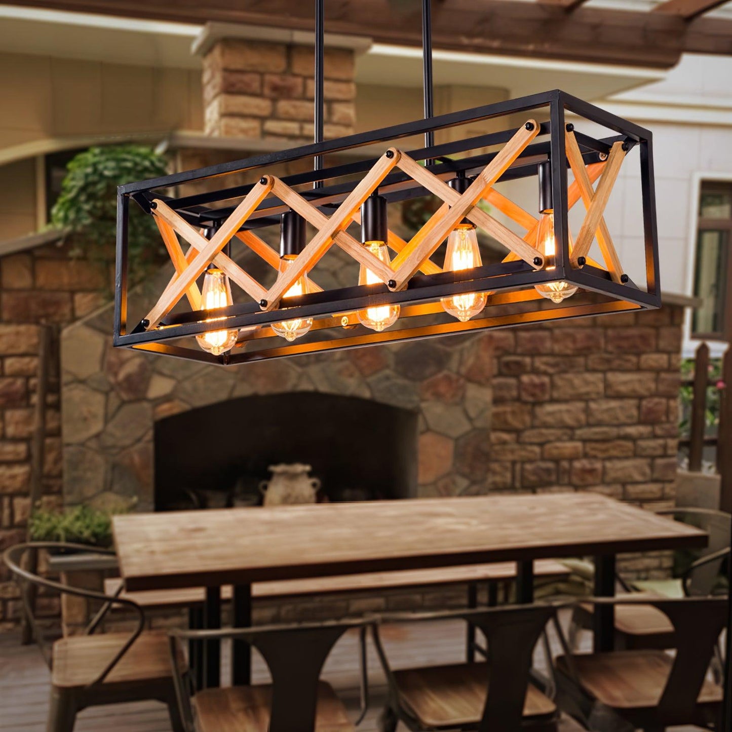 Kitchen Island Rectangle Chandelier - YIOSI