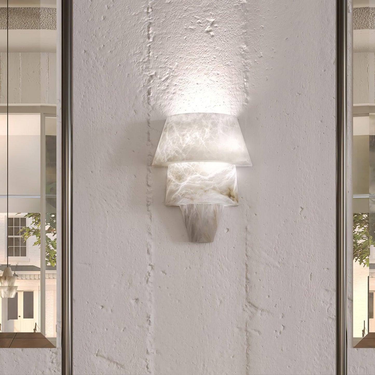 Vakkerlight Alabaster Laboratory Wall Light – Modern Geometric Sconce
