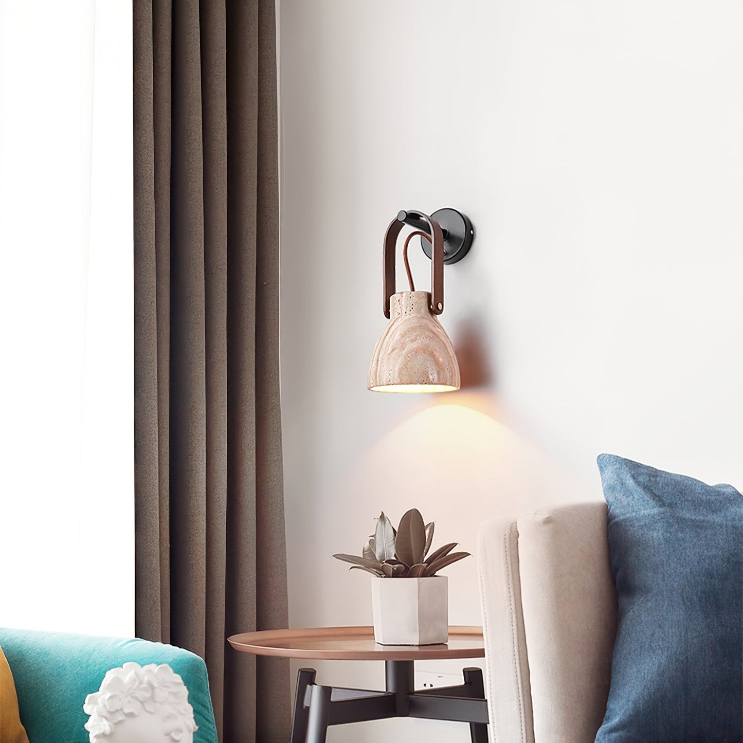 Lanta Arc Stone Sconce - YIOSI