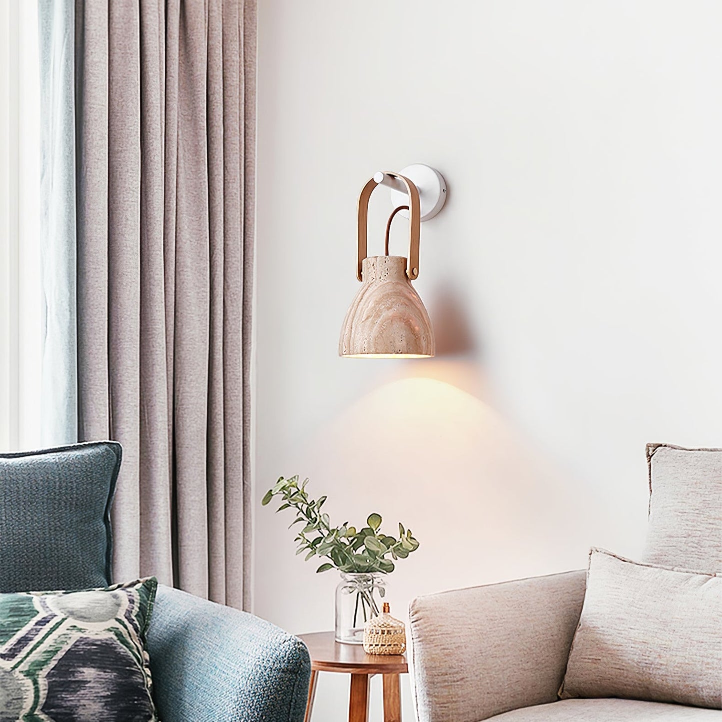 Lanta Arc Stone Sconce - YIOSI