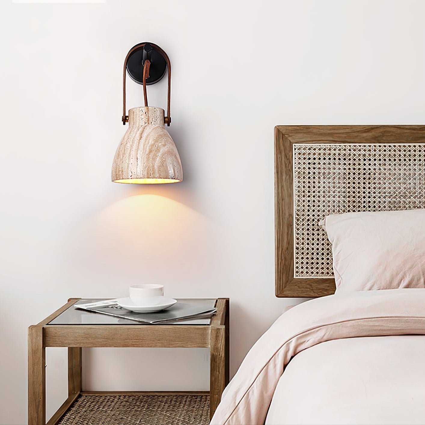 Lanta Arc Stone Sconce - YIOSI