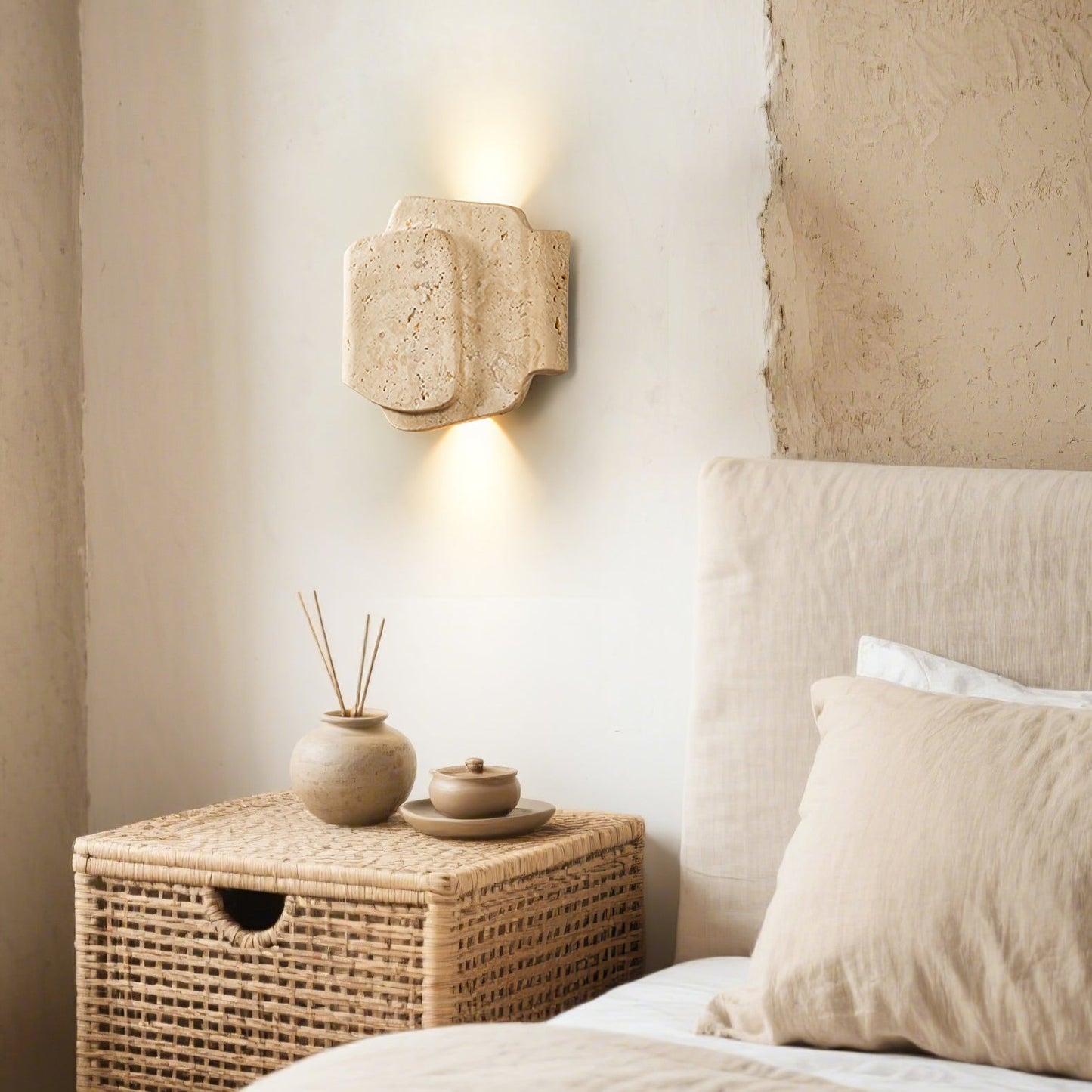 Layered Travertine Wall Light - YIOSI