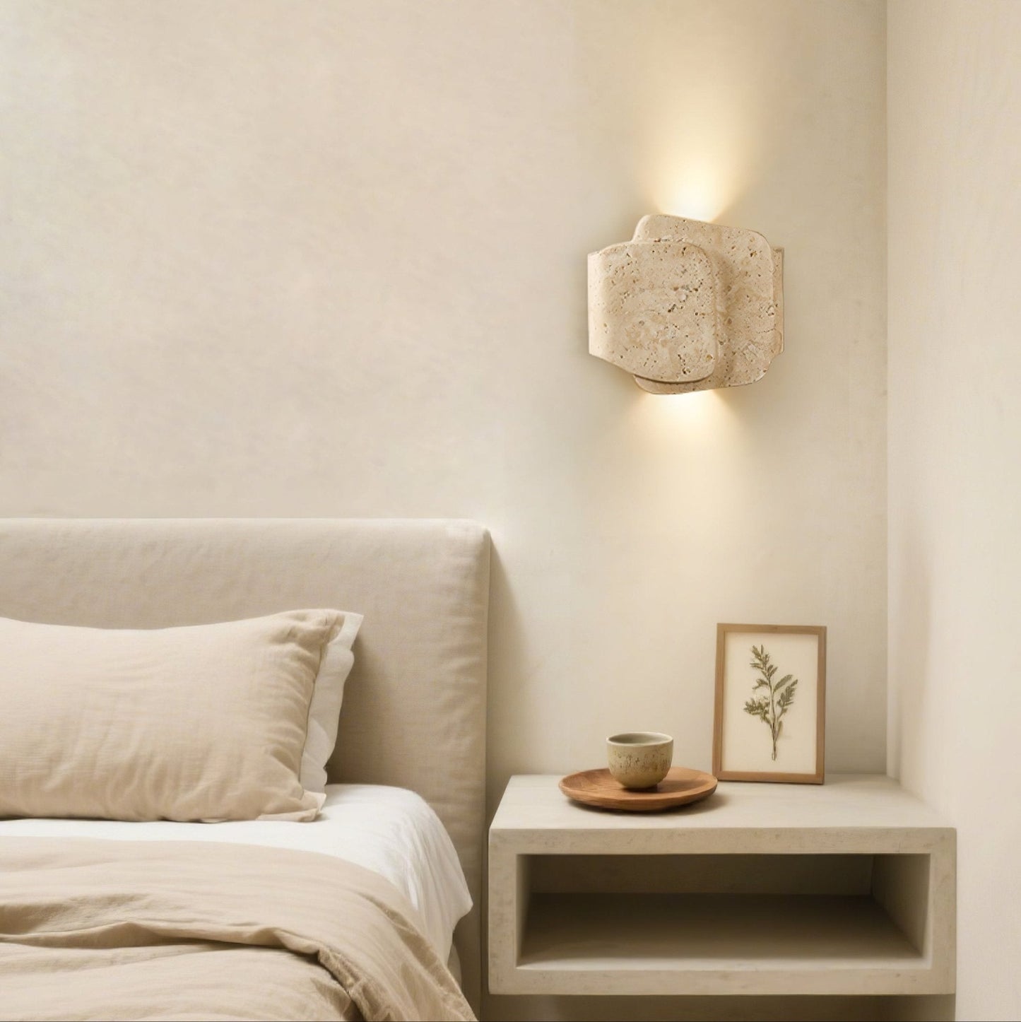 Layered Travertine Wall Light - YIOSI