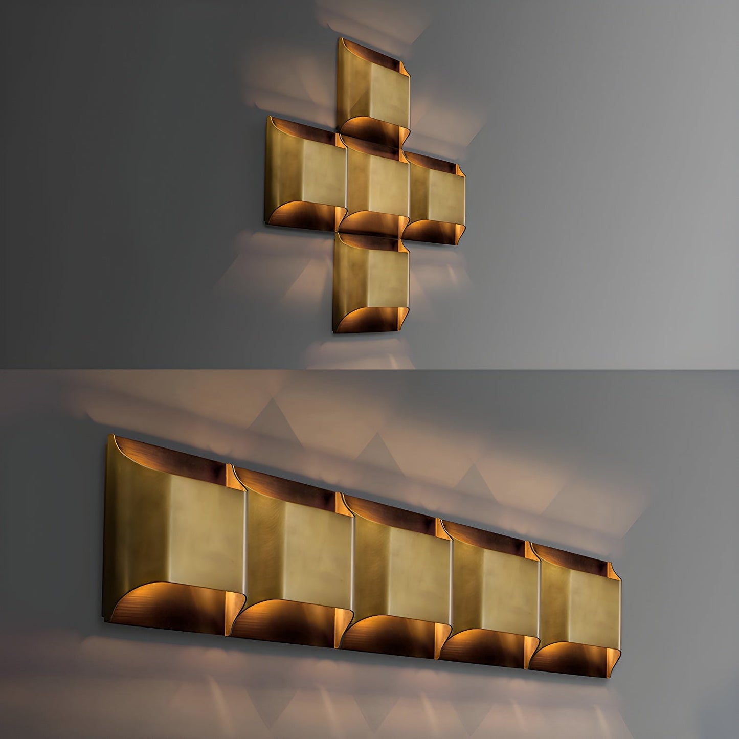Leclerc Brass Wall Lamp – Polished Brass & Matte Black Sconce