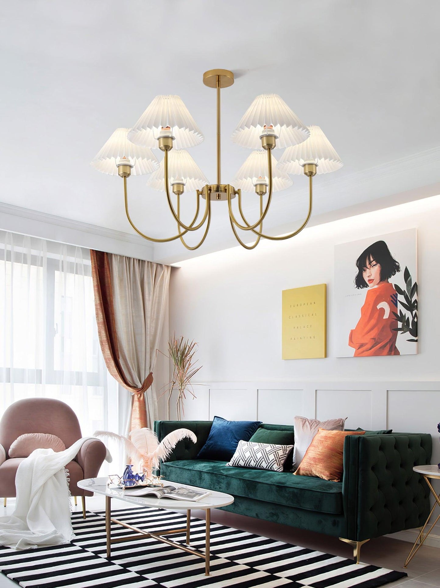 Lenore Pleated Chandelier - YIOSI
