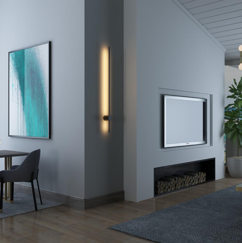Slim Linear LED Wall Light – Adjustable Length, Dimmable, Modern Finish