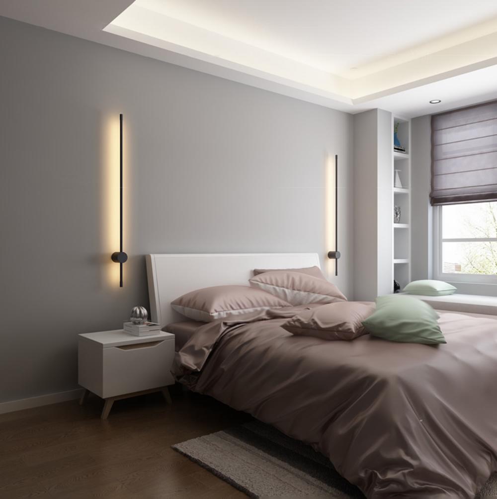 Slim Linear LED Wall Light – Adjustable Length, Dimmable, Modern Finish