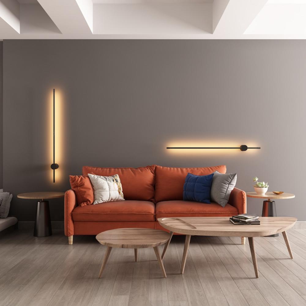 Slim Linear LED Wall Light – Adjustable Length, Dimmable, Modern Finish